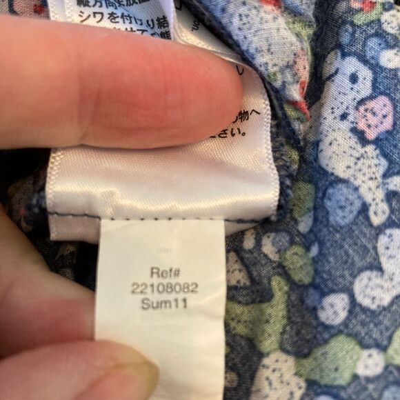 Eddie Bauer Floral Cotton Sundress w/ crossover neckline & drawstring waist big - Picture 10 of 10